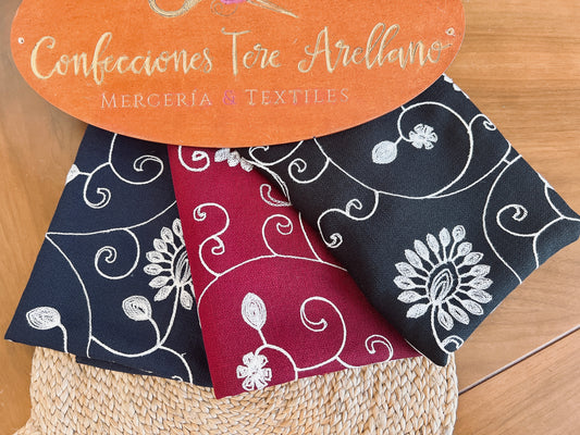 Polyester Embroidered Linen