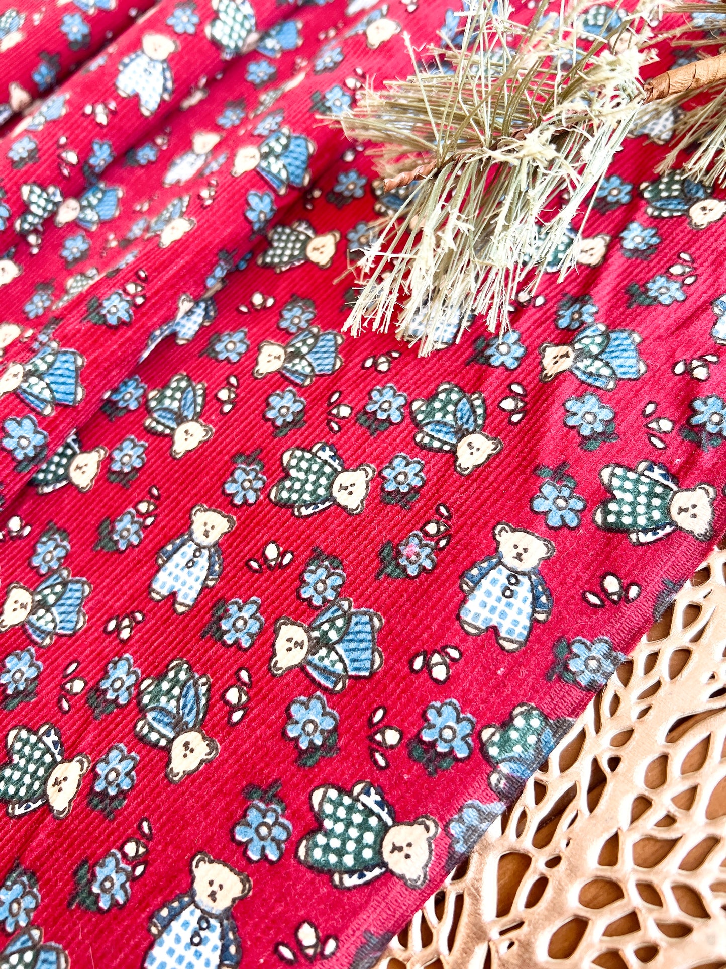 Printed Corduroy Little Bear