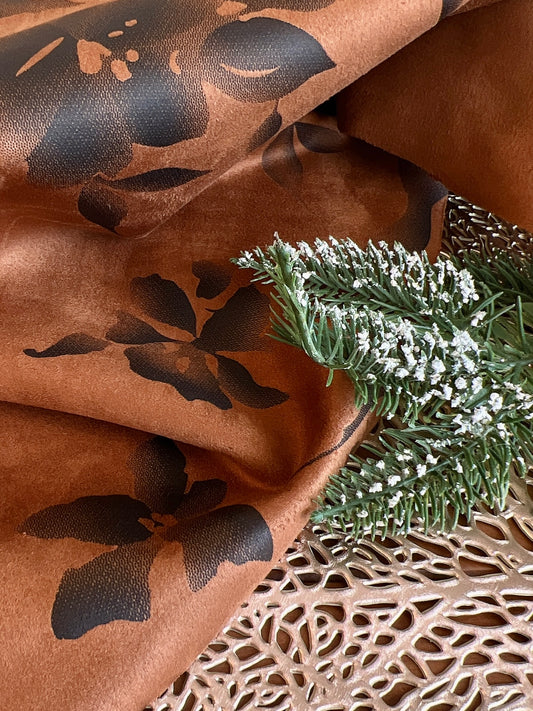Printed Suede Flowers
