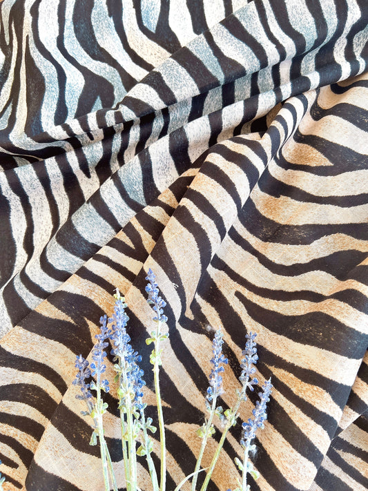 Printed Linen Dark Tiger