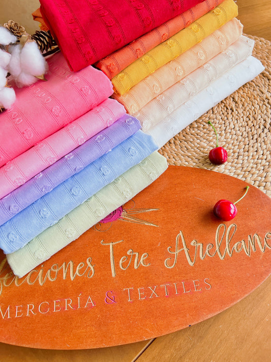 Embroidered Plumeti Cotton Dots