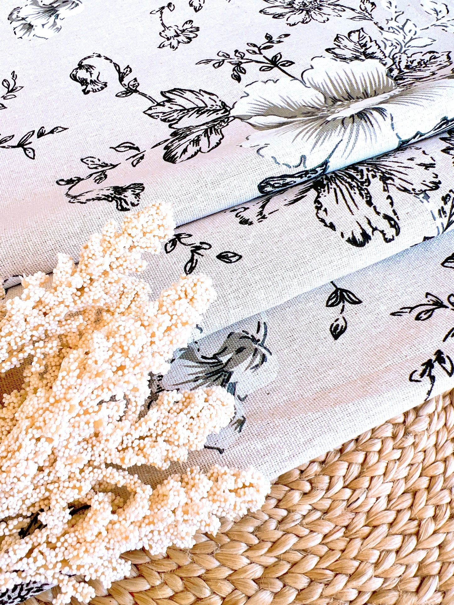 Printed Semi Linen Peony