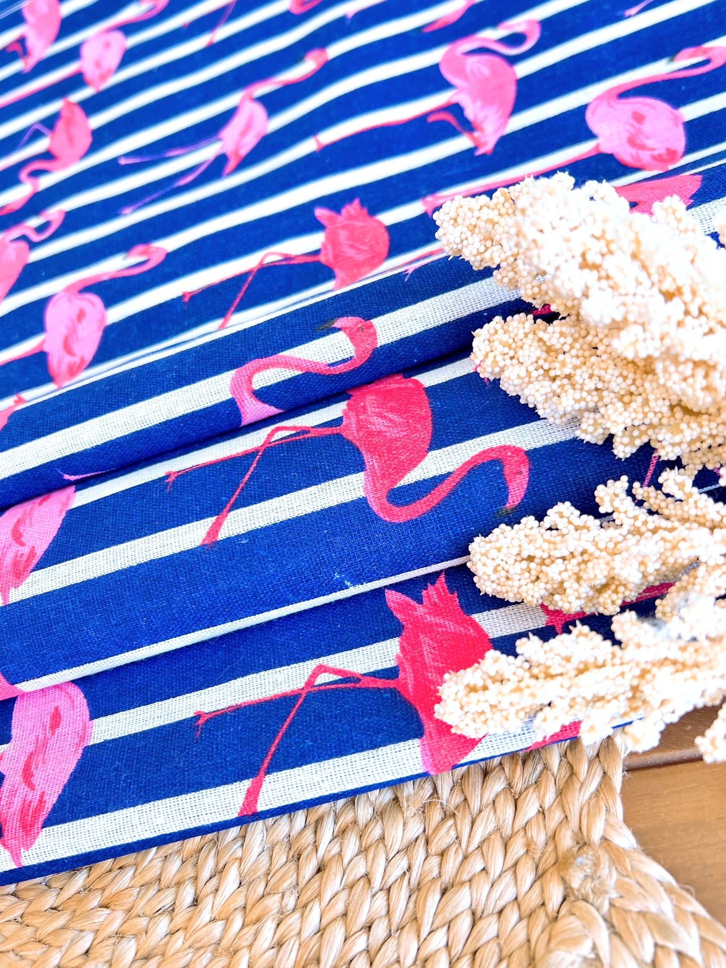 Printed Semi Linen Flamingo