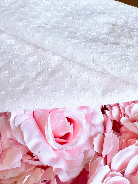 Embroidered Cotton Mini White