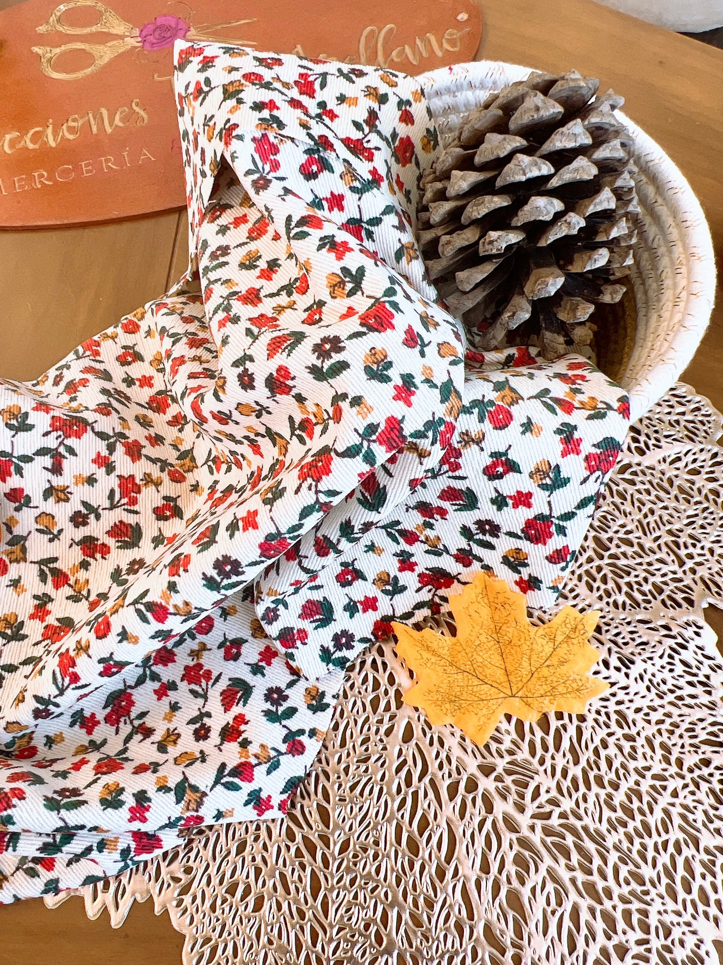 Printed Corduroy Flower 02