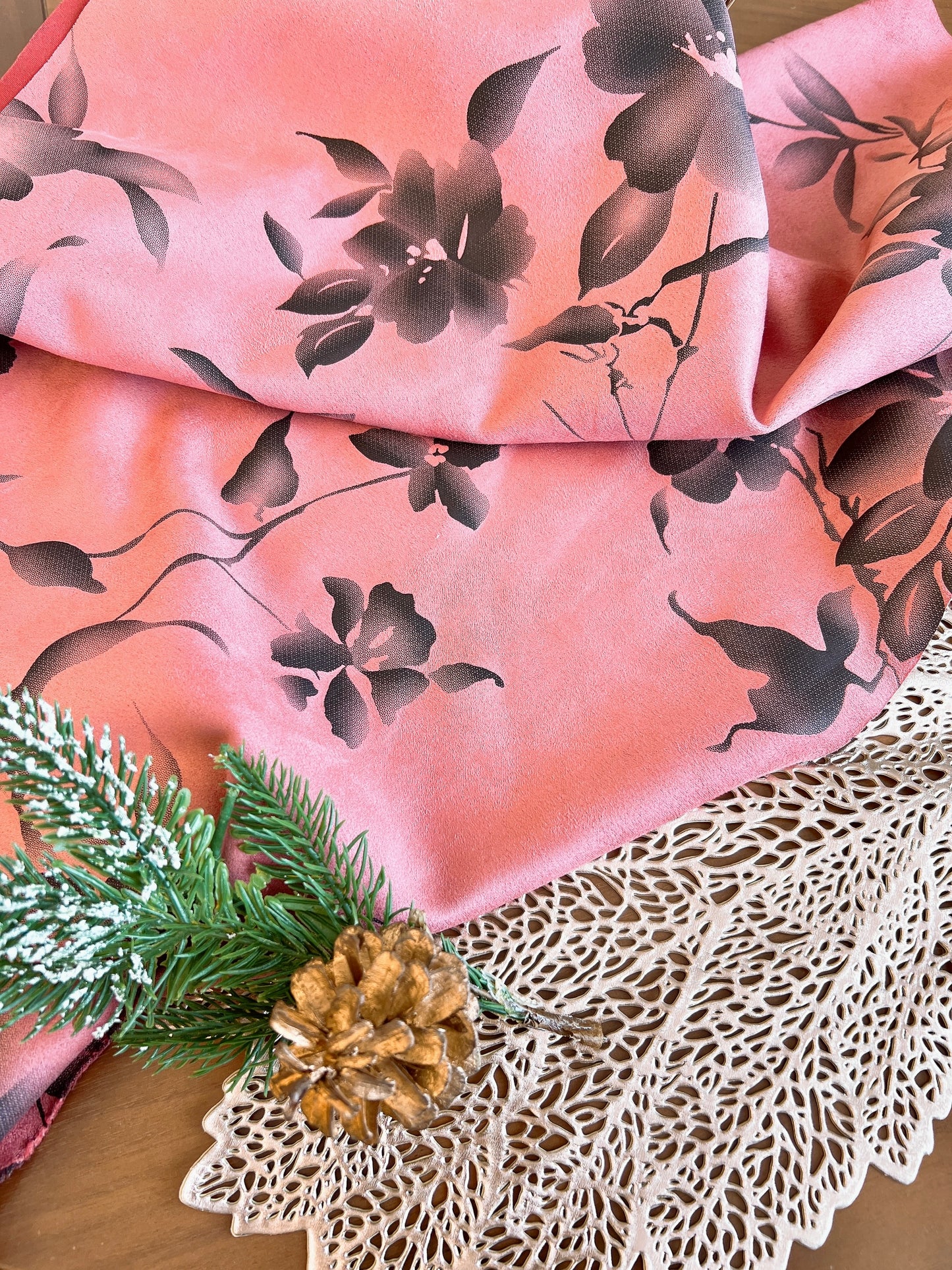 Printed Suede Flowers