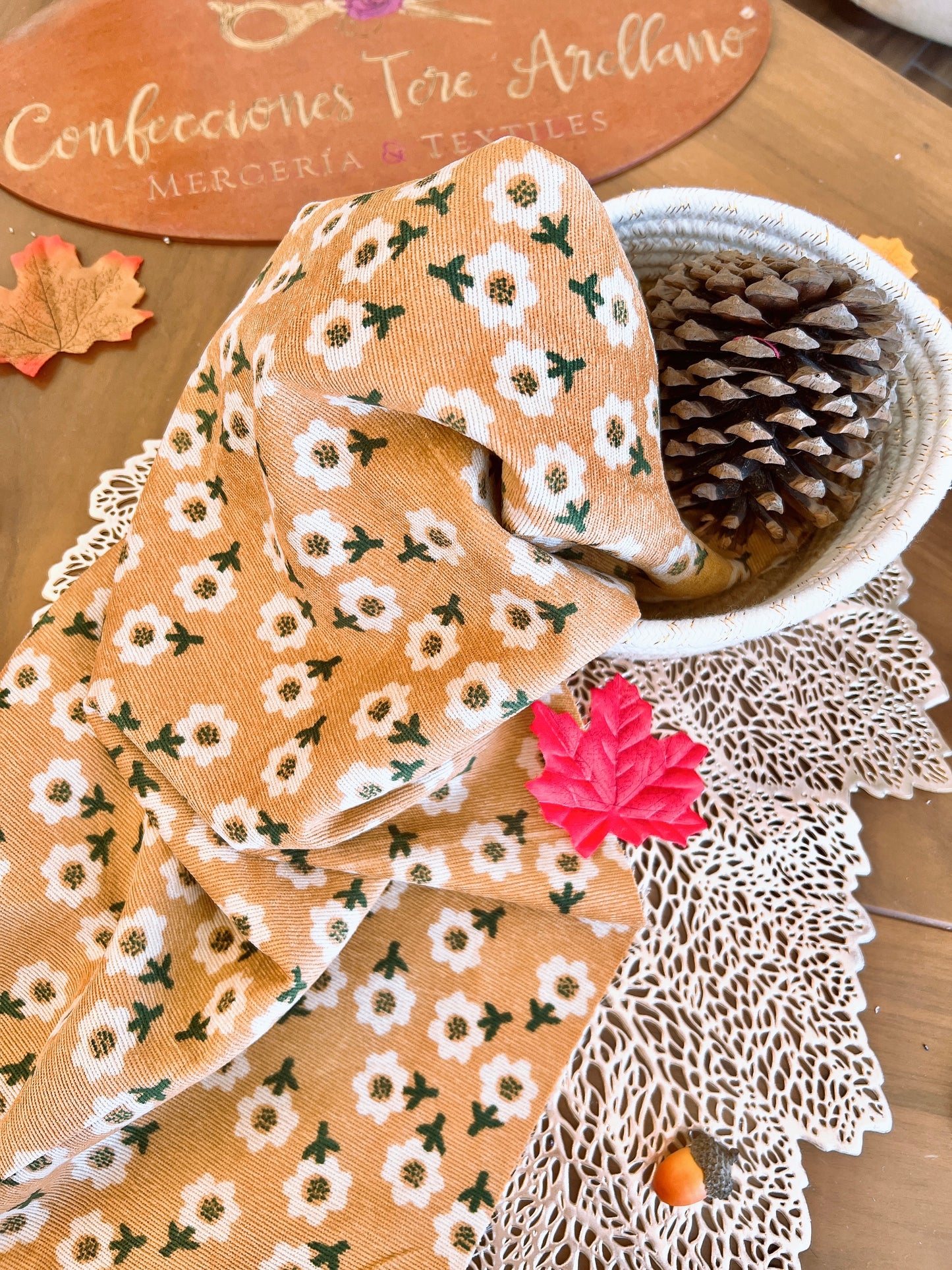 Printed Corduroy Flower 04