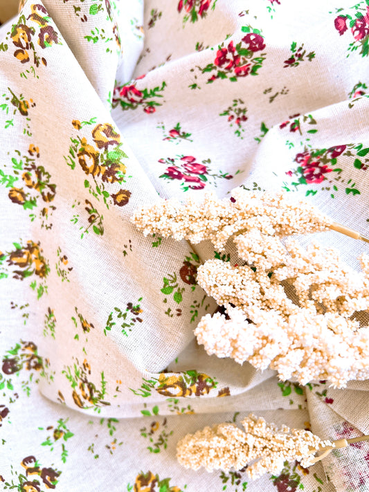 Printed Semi Linen Rose