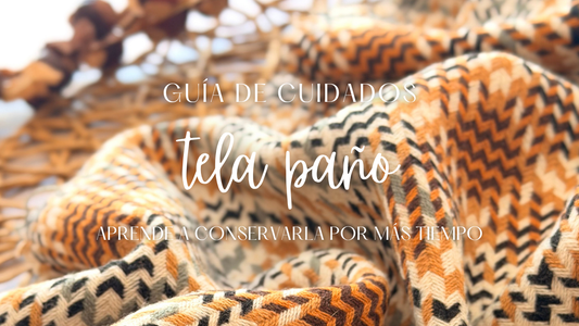 Guía de cuidados de la tela Paño con recomendaciones para lavarla, secarla, plancharla y conservar correctamente.
