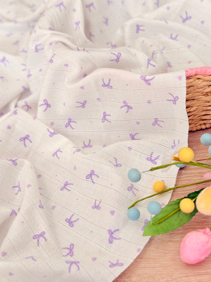 Printed Cotton Jersey Tiny Bows