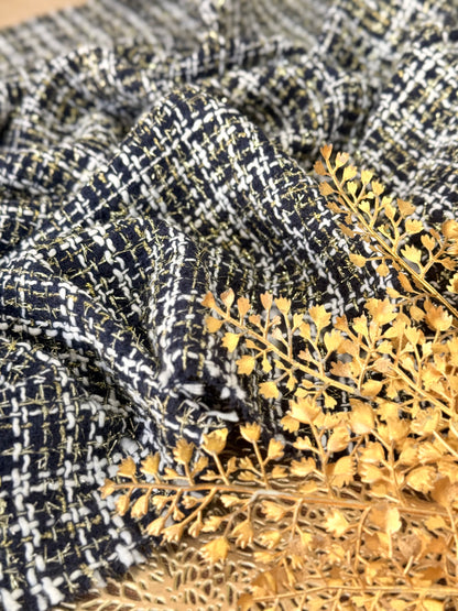 Tweed Navy Gold