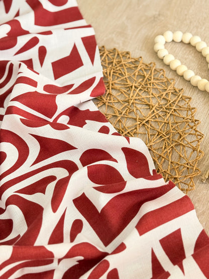 Printed Slub Linen Palma Brava