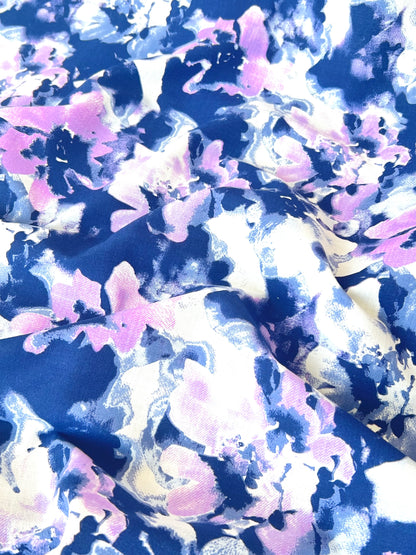 Printed Linen Tie Dye Flowers