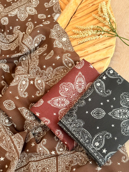 Printed Linen Desert Paisley