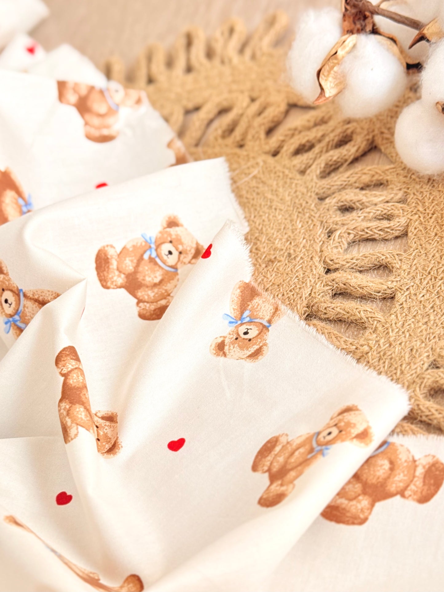 Cotton Twill Teddy Hugs