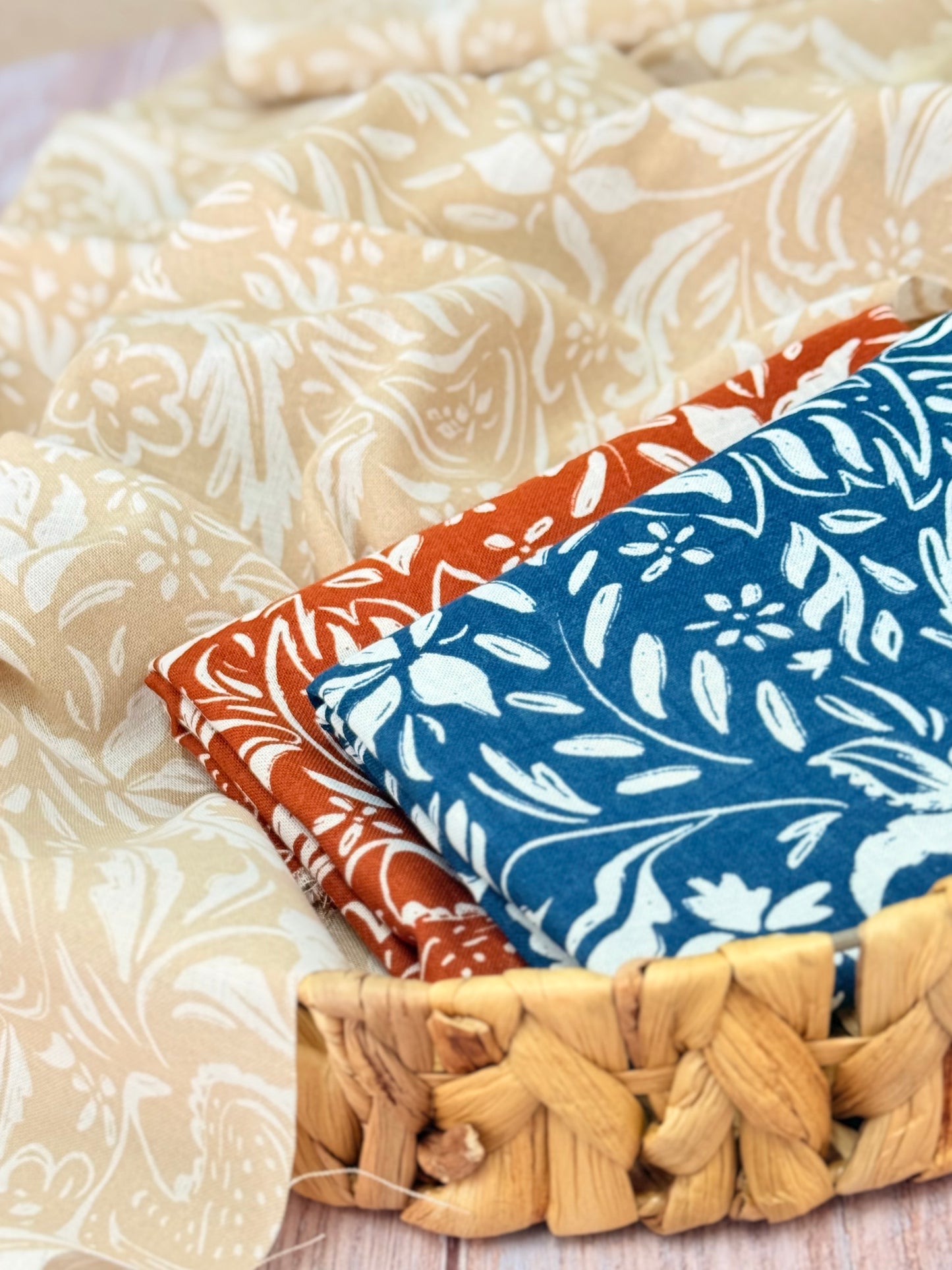 Printed Linen Rustic Garden