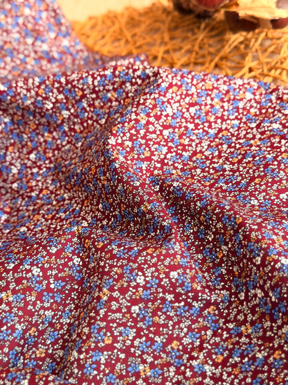 Printed Cotton Burgundy Bloom