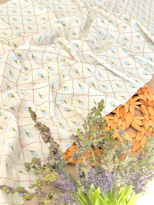 Printed Rib Cottage Flowers