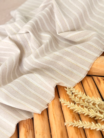 Artisanal Linen Lurex Stripes