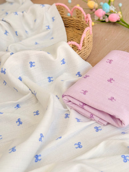Printed Cotton Jersey Little Bows