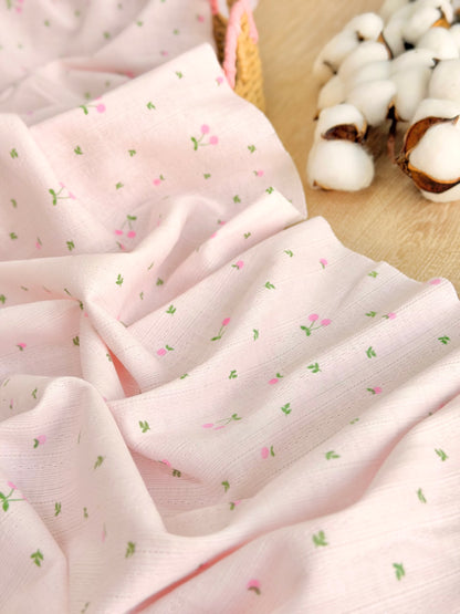 Printed Cotton Jersey Cherry Blossom