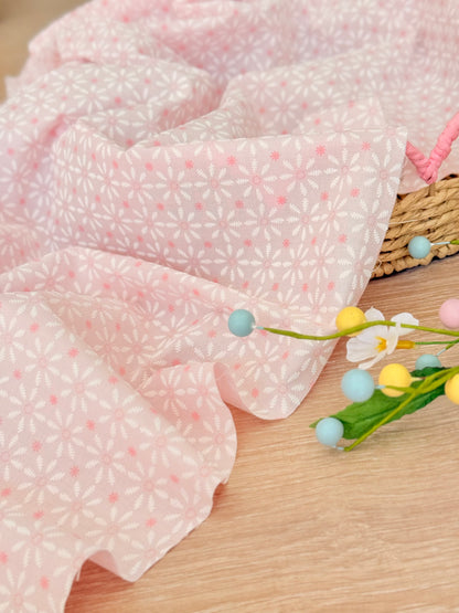 Puff Printed Cotton Blossom Grid