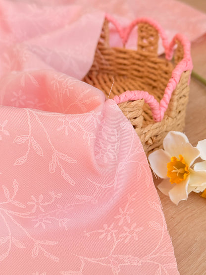 Twill Puff Stretch Blush Garden