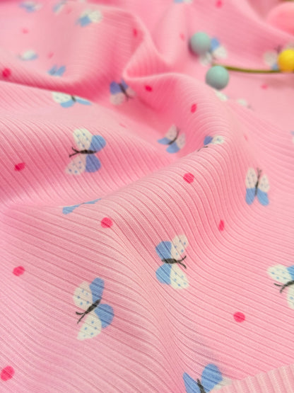 Printed Rib Butterfly Whispers