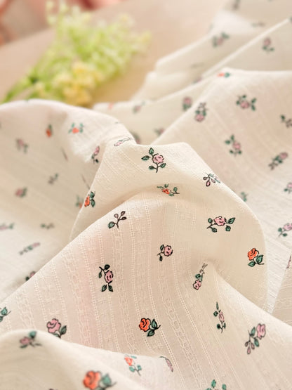 Embroidered Cotton Blush Petals