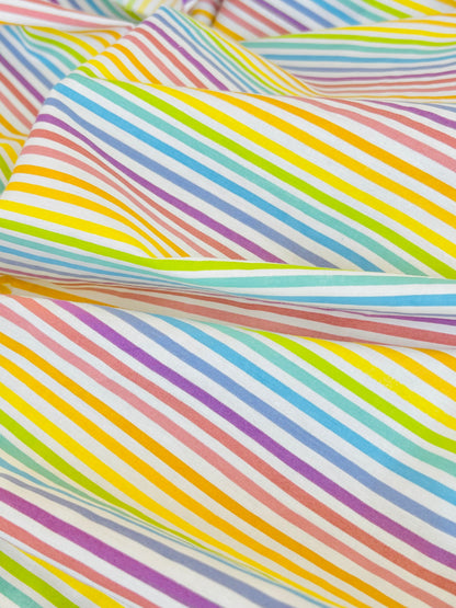 Cotton Twill Rainbow Stripes