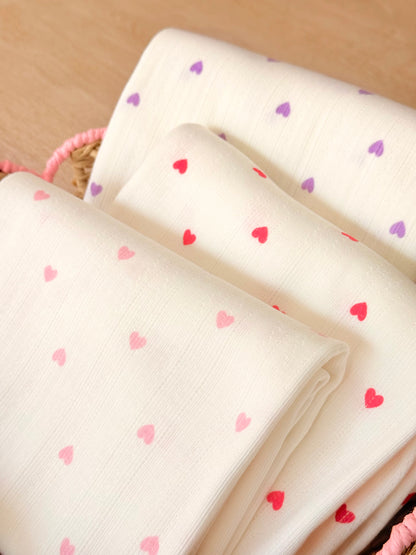 Printed Cotton Jersey Little Hearts