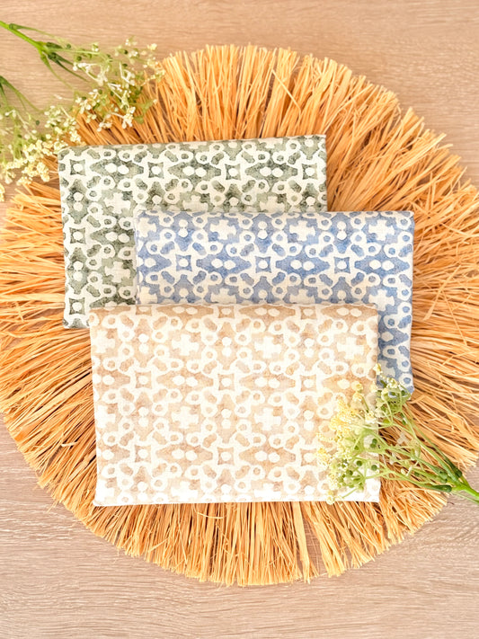 Printed Linen Terra Mosaic