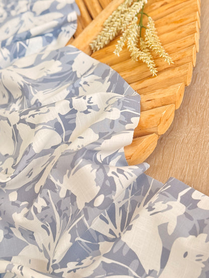 Printed Linen Slub Island Bloom