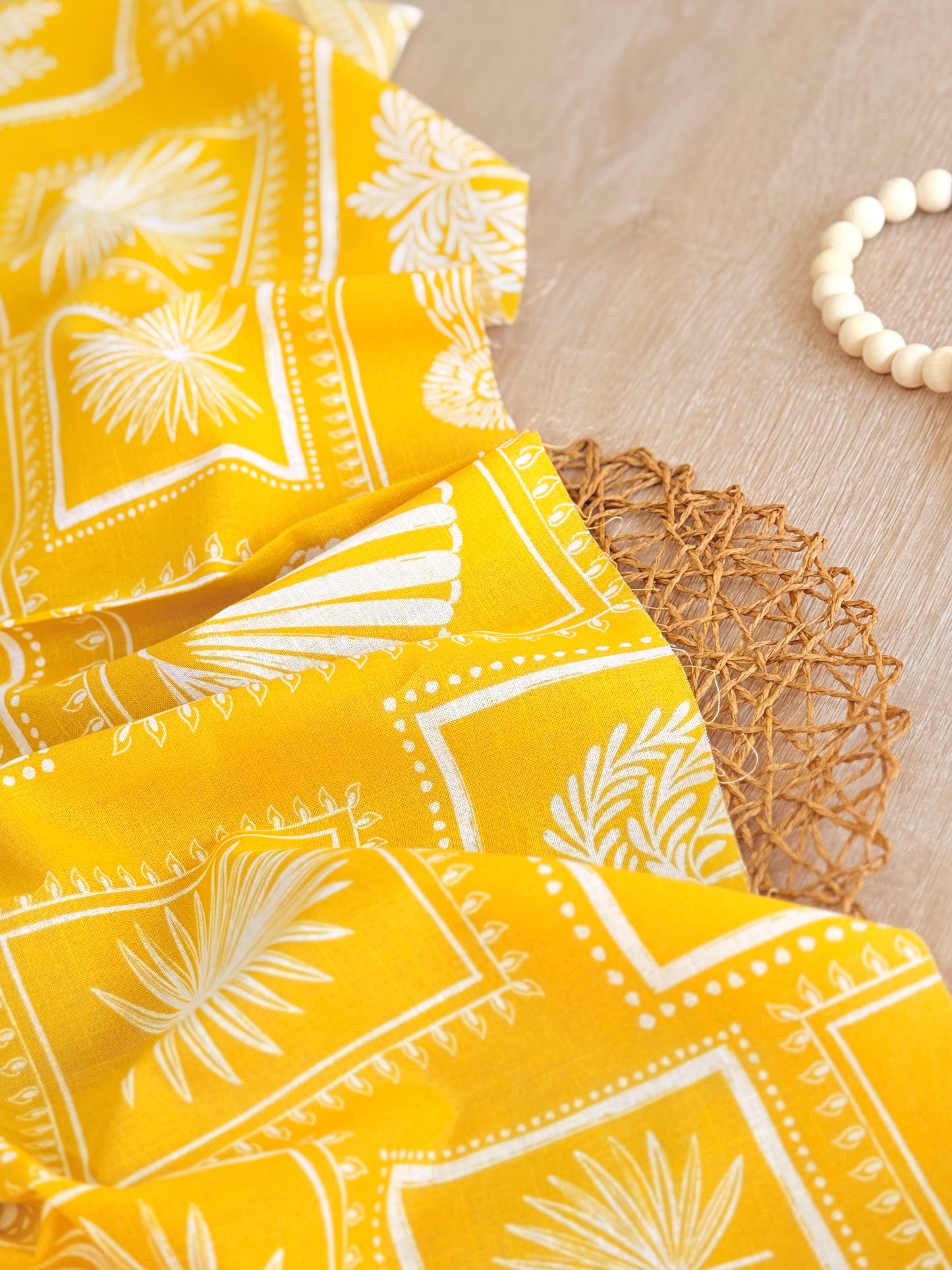 Printed Linen Palm Postcards