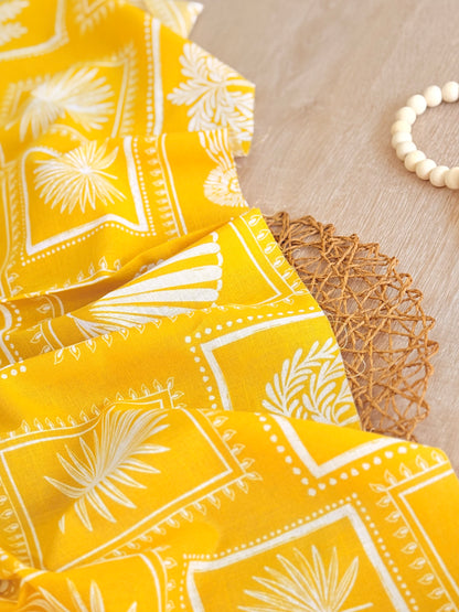 Printed Linen Palm Postcards