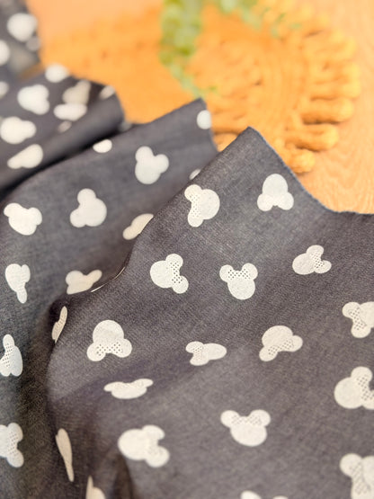 Printed Denim Mini Mouse