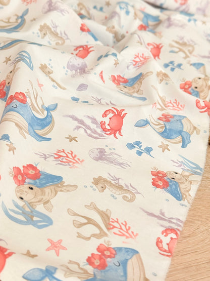 Cotton Twill Ocean Whispers