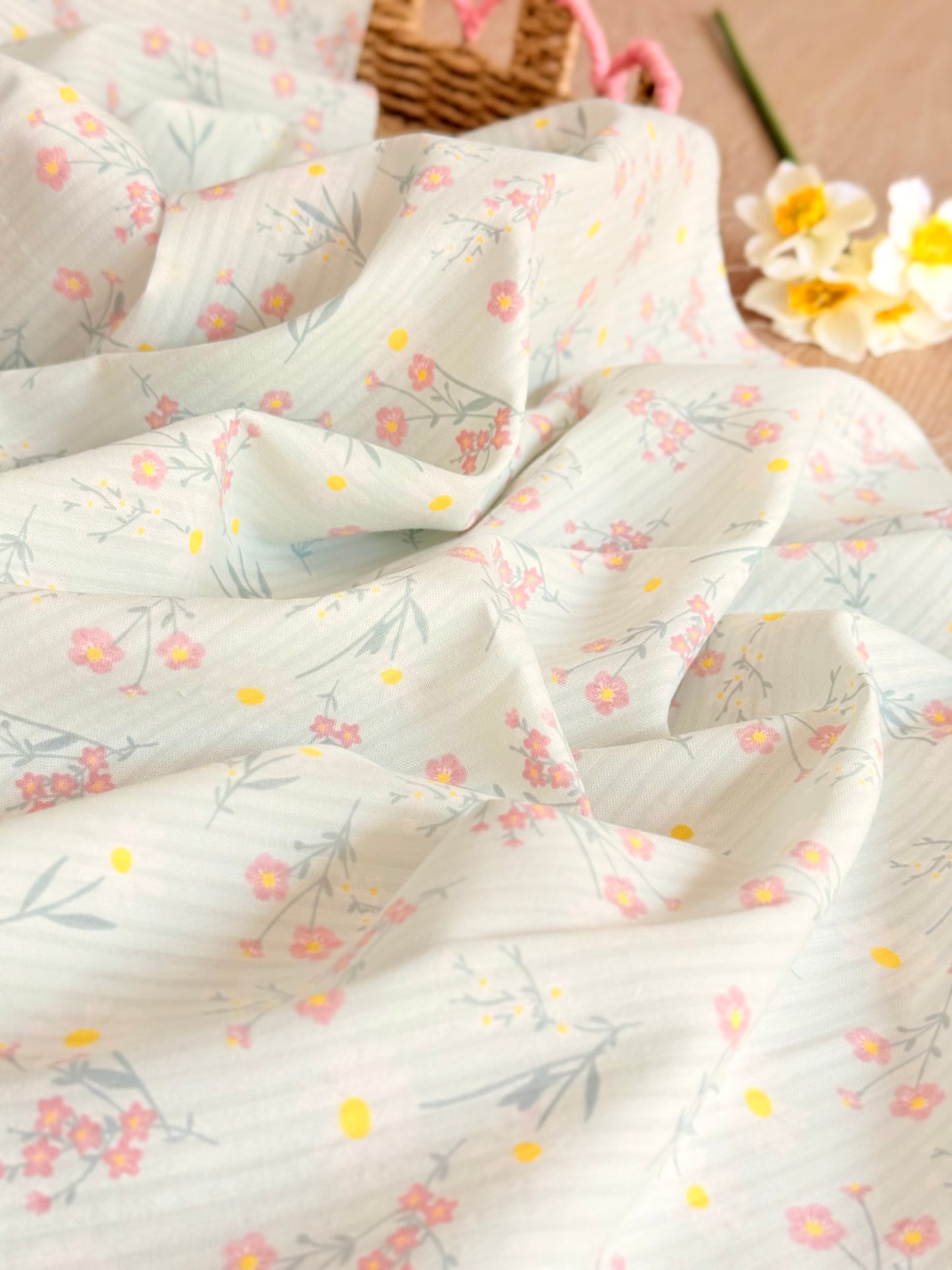 Printed Voile Butter Daisy