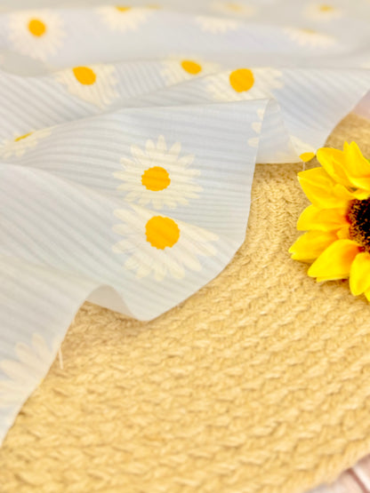 Printed Voile Daisy Daydream