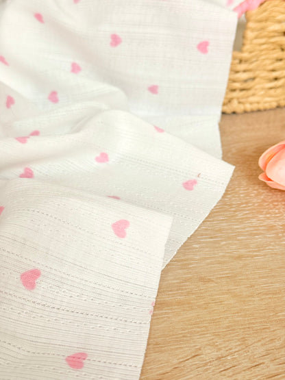 Printed Cotton Jersey Little Hearts