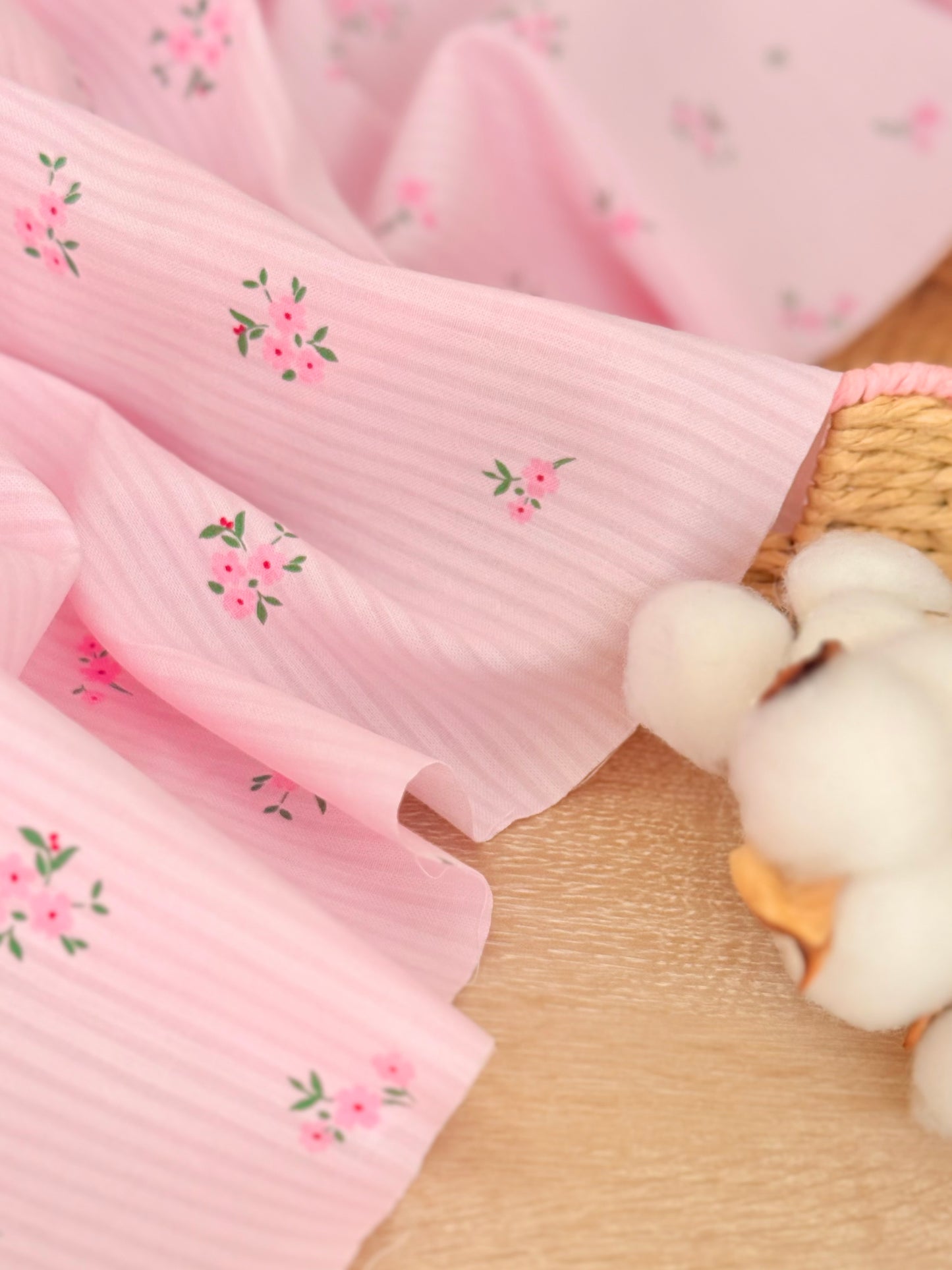 Printed Voile Petal Whisper