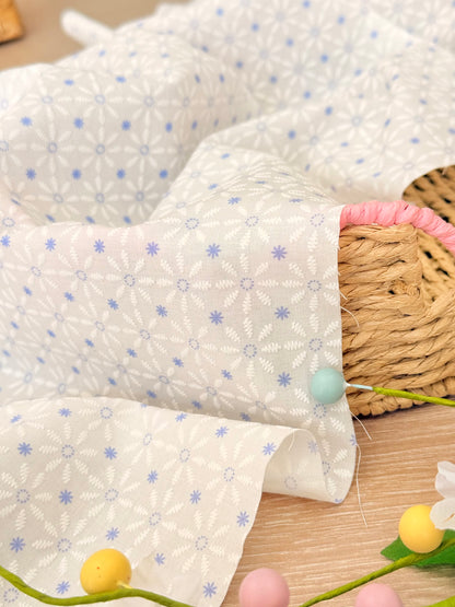 Puff Printed Cotton Blossom Grid