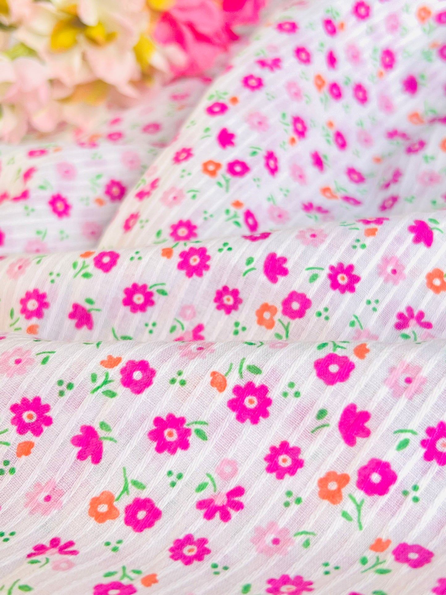 Printed Cotton Spring Daisies