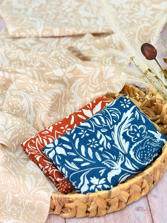 Printed Linen Rustic Garden
