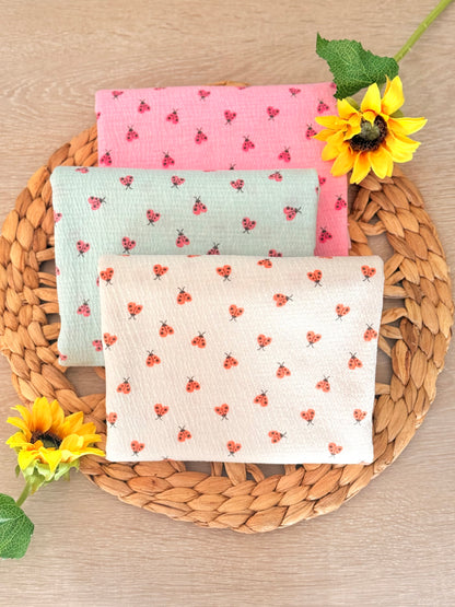 Knitted Seersucker Ladybug Garden