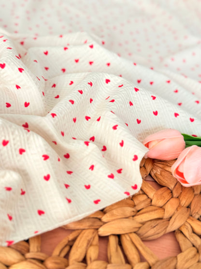 Knitted Seersucker Hearts