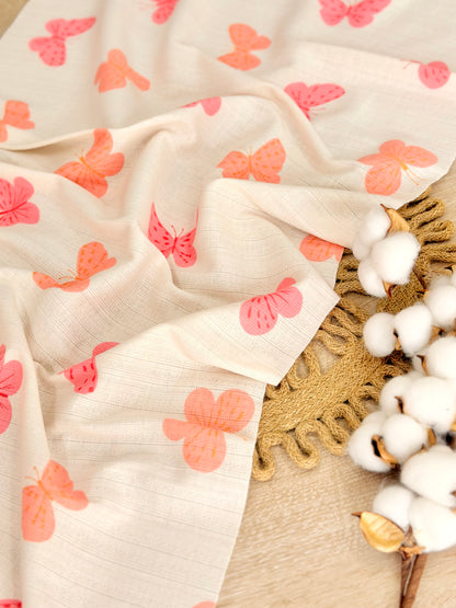 Printed Cotton Jersey Flutter Glow