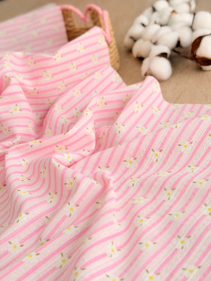 Embroidered Cotton Daisy Lane