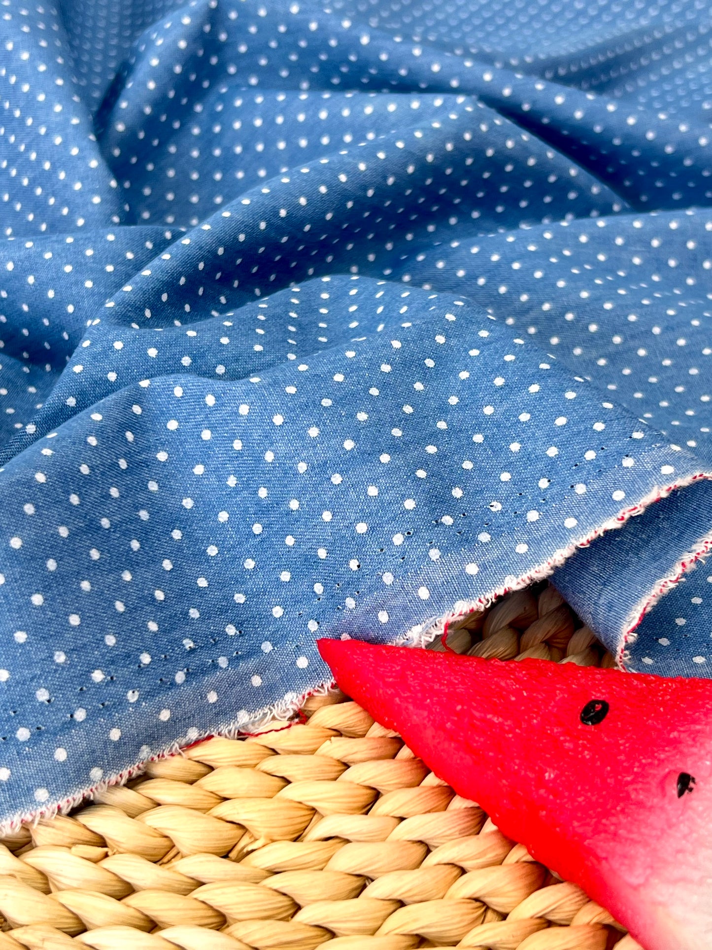 Printed Denim Dots