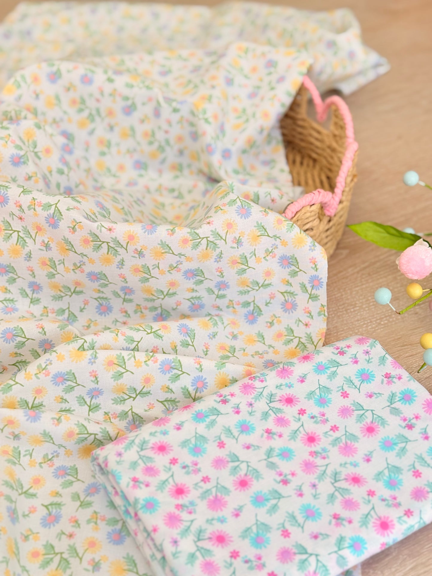 Printed Cotton Pastel Meadow